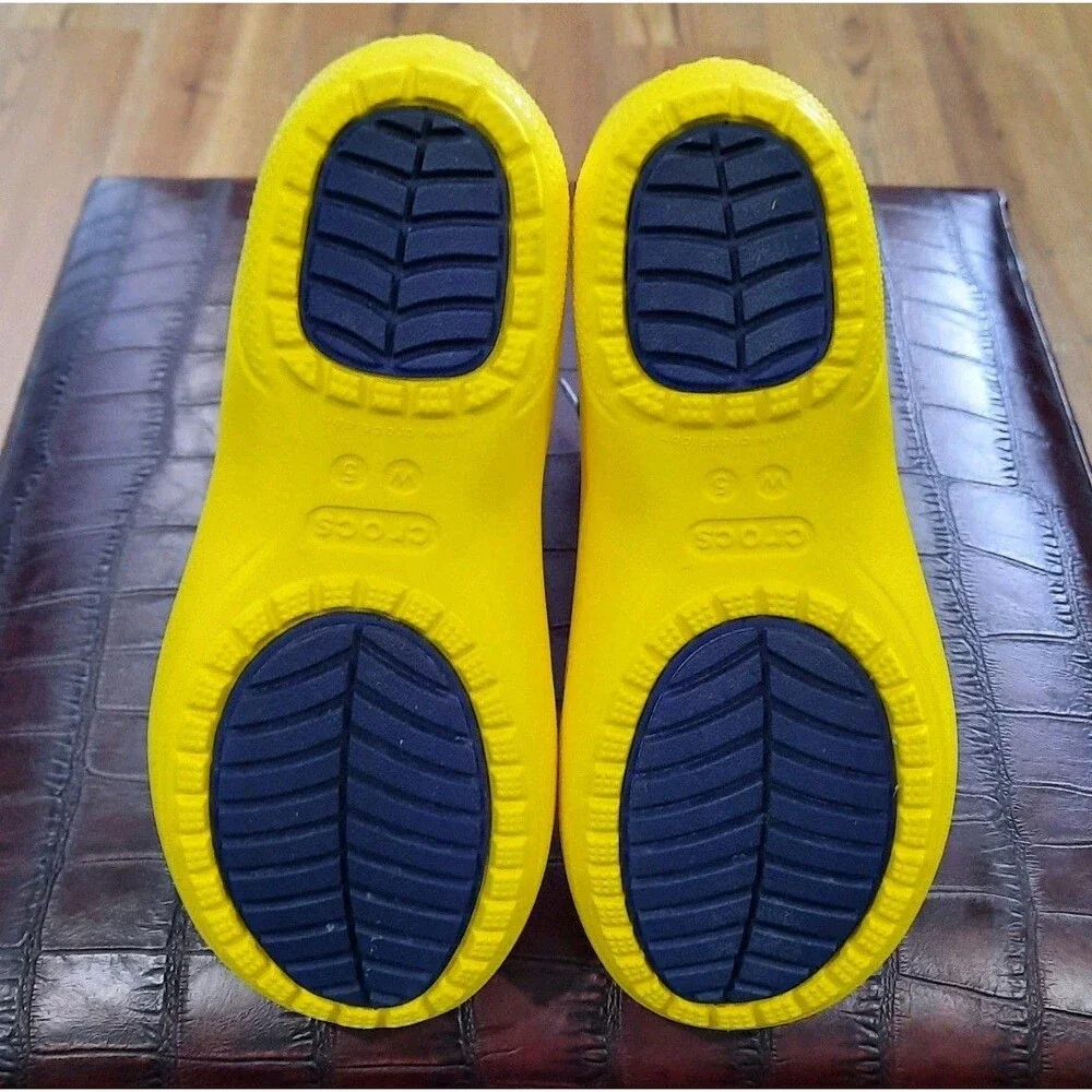 Crocs Freesail Shorty Rain Boot Yellow Waterproof 203851 Women Sz 5 W5 /Kid 3 J3